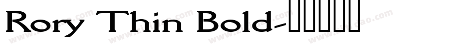 Rory Thin Bold字体转换